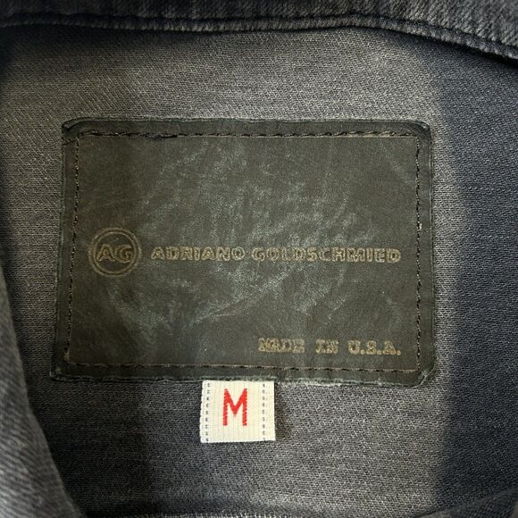 AG Adriano Goldschmied The Robyn Cropped Gray Denim Stretch Jacket Size M P17134 - Picture 7 of 13
